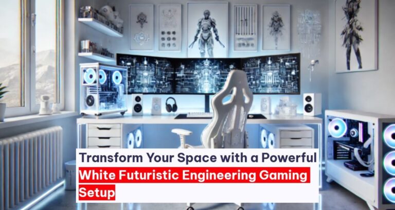 Transform Your Space with a Powerful White Futuristic Engineering Gaming Setup